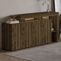 Hanah Home Beliz - Consola de Nogal Antiguo con Luces LED